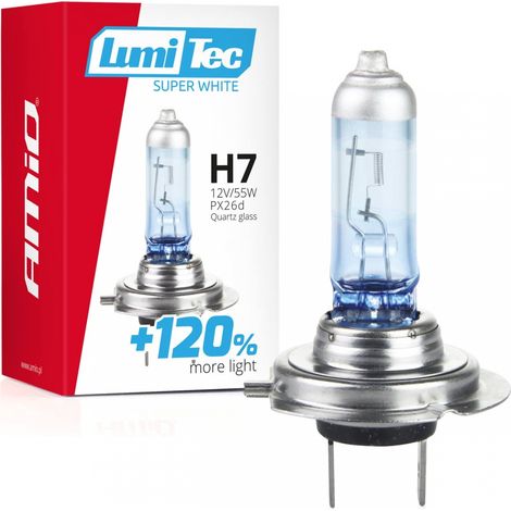 Lampadina alogena H7 12V 55W LumiTec Super White +120% amio-02138 (1/5)