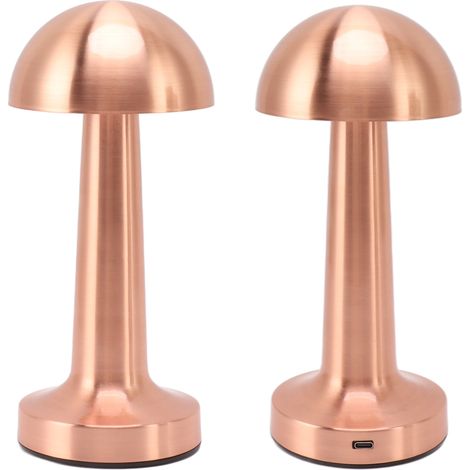 Lampe de table champignon rechargeable, lampe de chevet à intensité variable et commande tactile, décoration intérieure (1/5)
