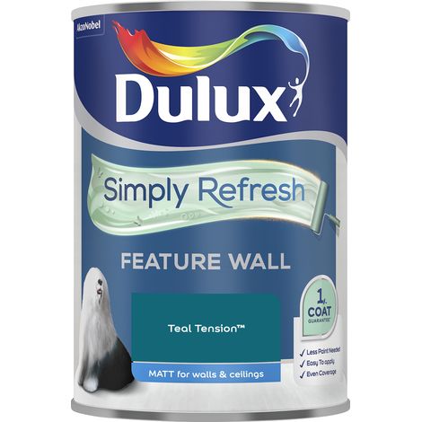 Dulux Simply Refresh Feature Wall Matt Emulsion Paint - 1.25L - Teal Tension