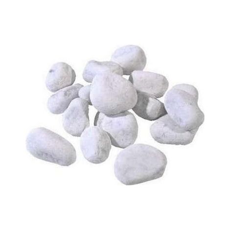 Ciottoli bianco granulometria 25/40 pietre naturali decorazione giardini kg 20