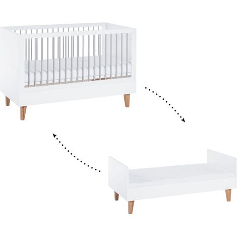 Lit bébé évolutif Vox Concept Blanc (1/4)