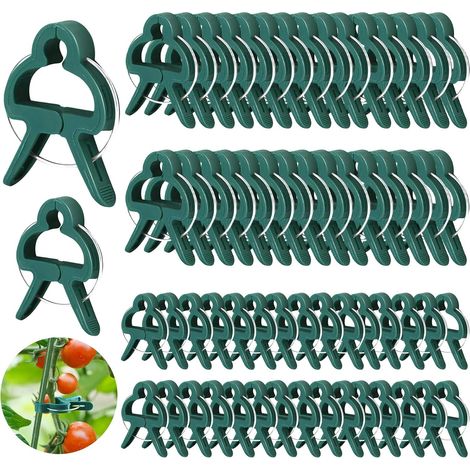 Sollbry Attache Plante, Pince Attache Tomate, Clip de Support pour Plante, Clips Plantes Grimpantes, Attaches Tomates Clips Réutilisable pour Fixer(60PCS) (1/5)