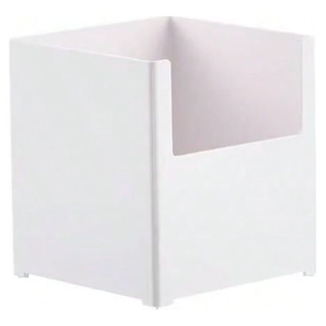 4pcs Boîtes de Rangement en Plastique Panier de Rangement Blanc Bac Plastique Rangement Placard Cuisine Caisse Rangement Salle de Bain Bureau( 14 x 14 x 14.5 cm)