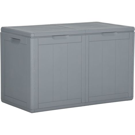 Boîte de rangement de jardin 180 L Gris PP (1/5)