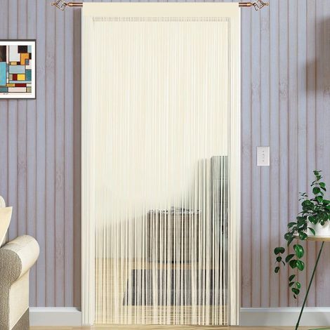 Rideau (95 x 200 cm) pour porte, fenêtre, moustiquaire, paravent, séparateur de pièce extérieur (1/5)