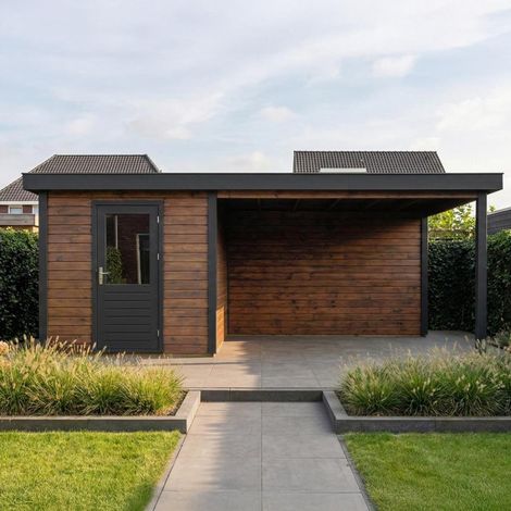 Casetta da giardino in legno Rava 2.59x3.09 m - 20.27 m2 - 28 mm - impregnata - 000048 (1/4)
