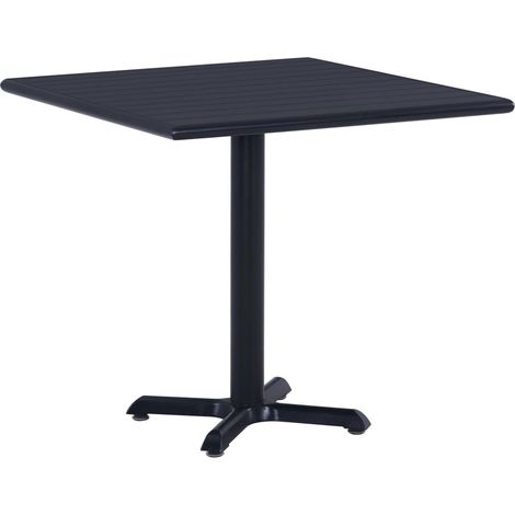 Table de jardin Noir 80x80x75 (1/5)