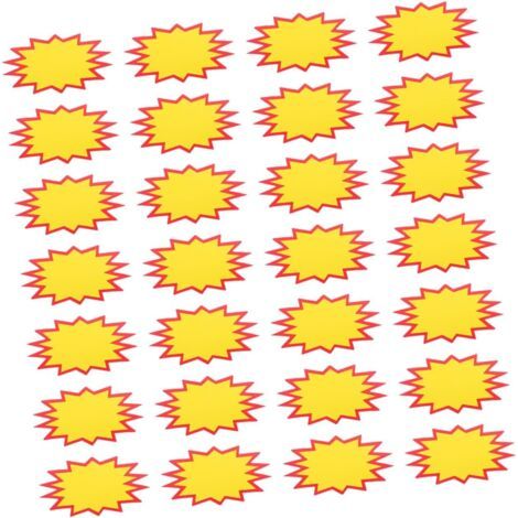 Lot de 50 étiquettes d'affichage de prix, autocollants de prix pour magasin, panneaux imprimables, étiquettes pour collecte de fonds, remplacement de papier, étiquettes de vente, étiquettes en (1/5)