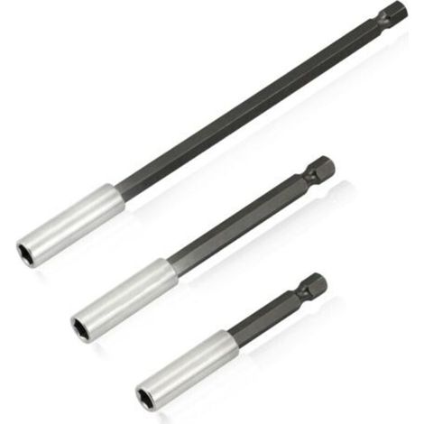 Tige d'Extension Magnétique pour Foret Electrique Support d'Extension de Foret de 1/4 Hexagone Longeur 75/100/150mm