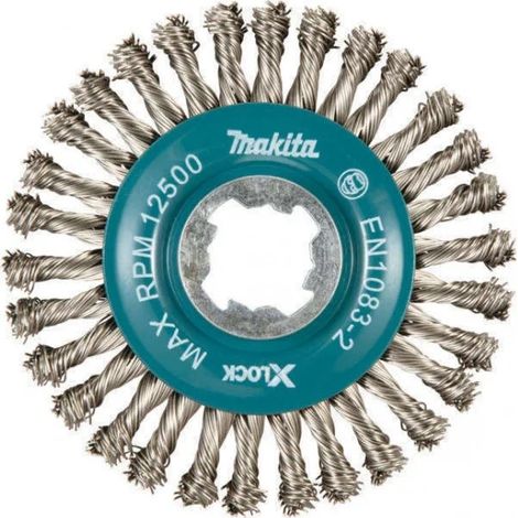 Makita D-73368 Spazzola a ruota X-Lock filo Inox intrecciato Stringer per acciaio