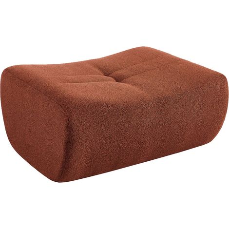 sweeek - Hocker, Fußhocker mit strukturiertem Bouclé-Bezug für Sessel und Sofas