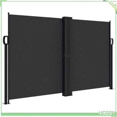 Auvent latéral rétractable - FAFEICY - 4004804 - Noir - 140 x 1200 cm - Enroulement automatique (1/5)
