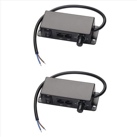 Set di 2 dimmer DC 0-10V, controller di sincronizzazione in serie, interruttore rotante on/off, per alimentatori elettronici LED dimmerabili 0/1-10V (1/4)