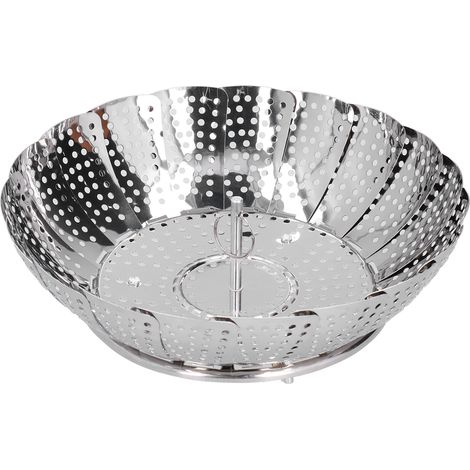 Panier vapeur en acier inoxydable de 28 cm de diamètre, rétractable et pliable, pour la maison (1/5)