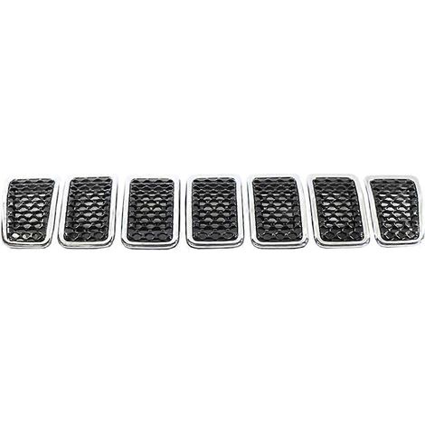 6AZ88DX8AB 63257203224 6AZ88XS9AB Grille avant en nid d'abeille chromée noire pour Jeep Cherokee 2019-2022 (1/5)