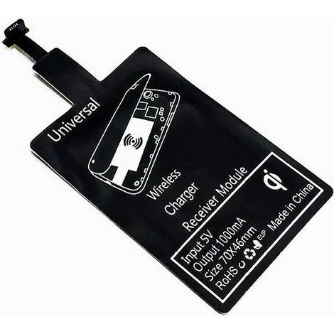 MaxTech - Chip Ricarica Wireless Adattatore 5pin Micro Usb Universale Ricevitore 1000mah Maxtech - (1/2)