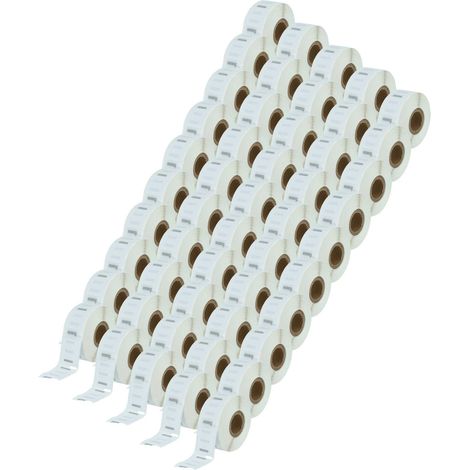 vhbw 50x Label Roll 25mm x 25mm (750 Label) compatible with Dymo LabelWriter 450 Twin Turbo, SE 450 Label Maker White (1/4)