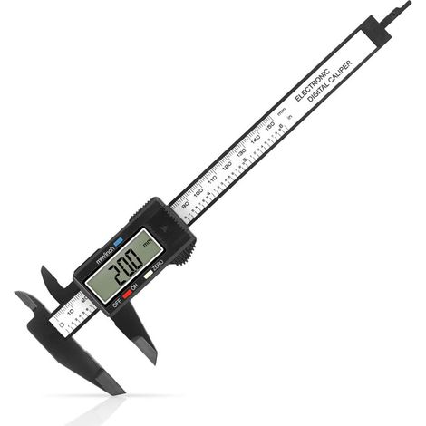 2-teiliger digitaler Messschieber, 0-6 Zoll Messschieber mit großem LCD-Bildschirm, Abschaltautomatik, Messwerkzeug zur Umrechnung von Zoll und Millimeter, perfekt für Messungen im Haushalt/Heimwerker (1/5)