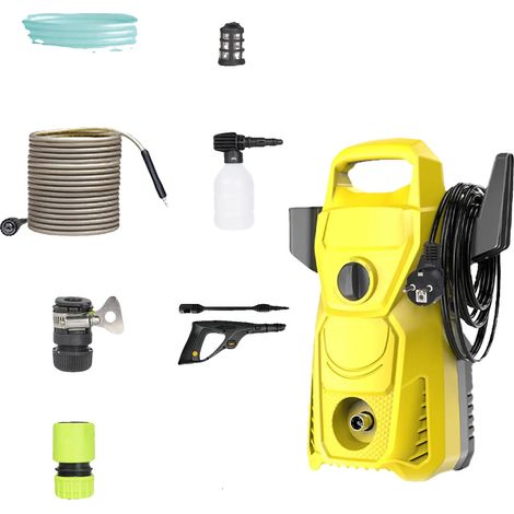 Nettoyeur haute pression, 1500W de puissance, buse réglable, JAUNE, UE-b, Électrique-b (1/2)