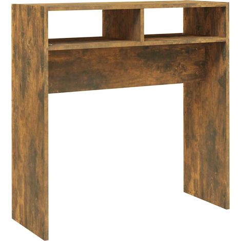 Maison Exclusive - Tavolino Consolle Rovere Fumo 78x30x80 cm in Legno Multistrato (1/5)