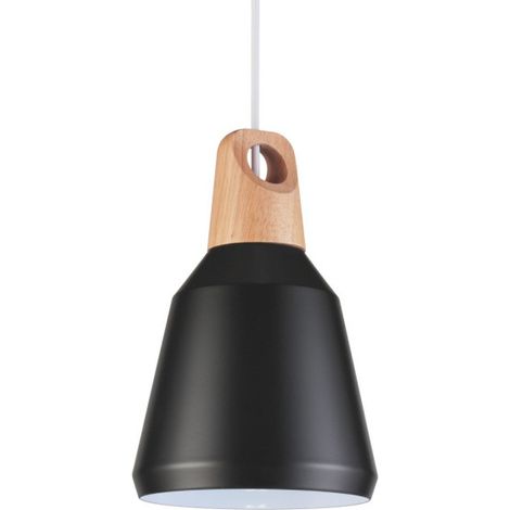 Lampe Suspension "Nao" 24cm Noir (1/5)