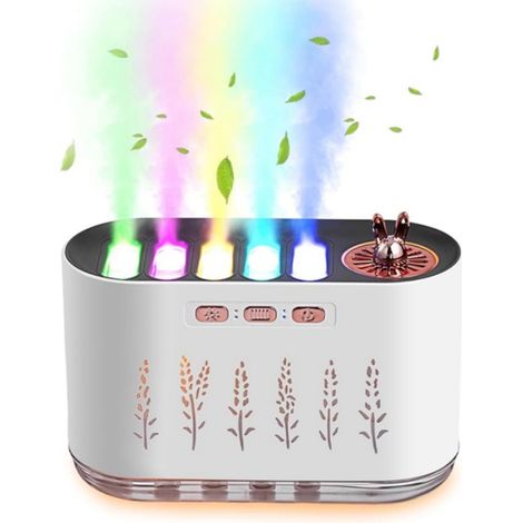 Dynamique Humidifier Chambre,Mini humidificateur Dynamique,Cool Mist,700 ML,avec 5 Buses et 20 Couleurs de lumière,d'arrêt Automatique,pour Maison, Bureau (1/5)