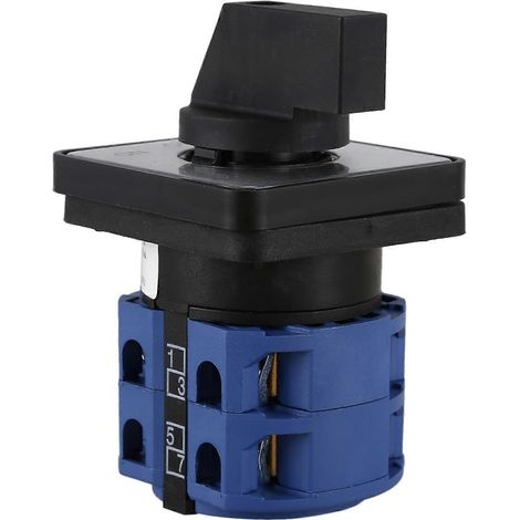Interrupteur inverseur momentané 2 pôles 3 positions AC660V 25A Bleu+Noir-- (1/5)