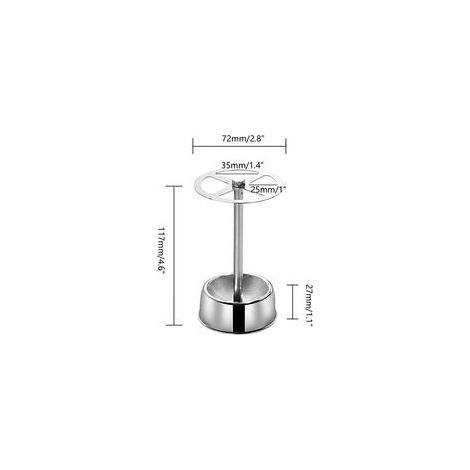 Support de porte-brosse à dents en acier inoxydable avec 4 fentes, organisateur de rangement en métal polyvalent pour la maison, le bureau, la salle de bain, le comptoir de vanité (1/4)