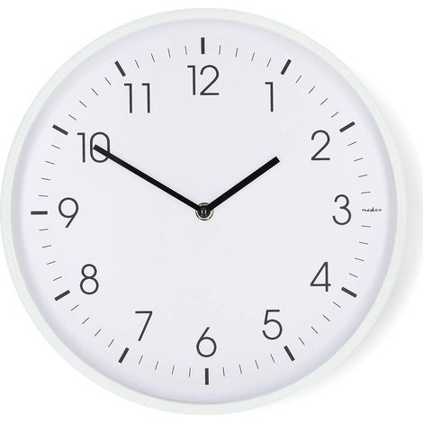 Horloge murale silencieuse 300 mm plastique blanc (1/5)