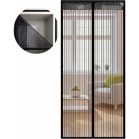 royaluxe - Moustiquaire Porte Insecte Aimant Moustiquaire Rideau Moustiquaire Rideau Moustiquaire pour Balcon Porte Salon Velcro Cadre 100 x 210 CM (1/4)