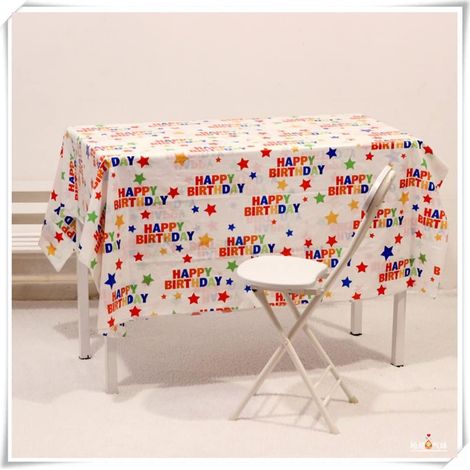 Nappe de table jetable, imperméable, 137x274 cm, idéale pour anniversaires, carnaval, fêtes prénatales et soirées à thème. (1/5)