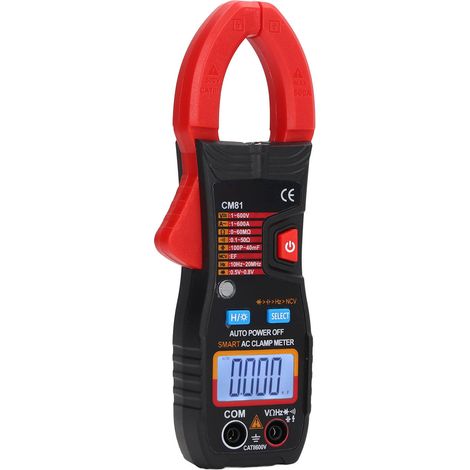 Pince ampèremétrique numérique multifonctionnelle AC/DC à sélection automatique de la gamme, multimètre 1V-600V (1/5)