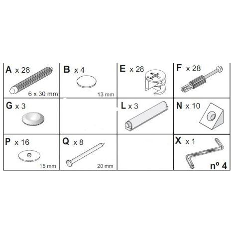 R KIT CREDENZA 3A ZAIKEN-(KIT VITI)