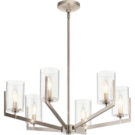 Lampadario Contemporaneo Nye Acciaio Peltro Classico 6 Luci E14 (1/5)