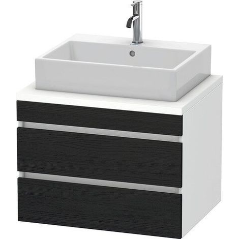 Meuble de sous-console DURASTYLE 512x700x548mm chêne noir / blanc mat
