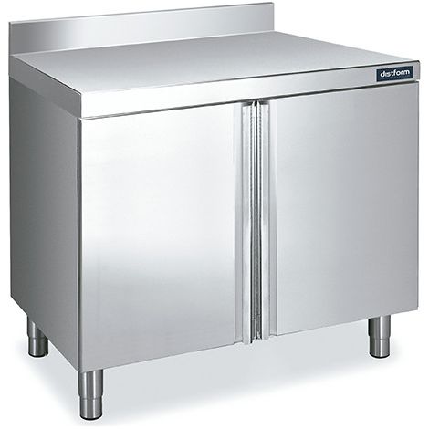 Meuble Inox Mural avec Portes Battantes et Dosseret - Gamme 600 - Distform