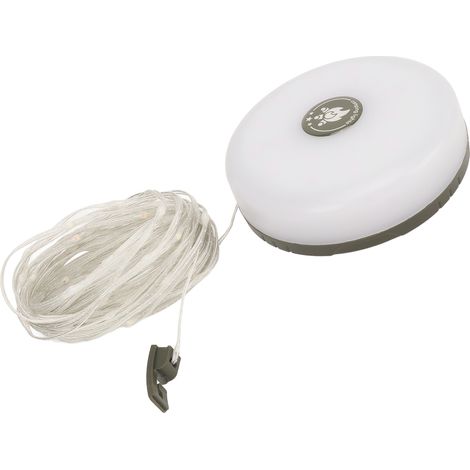 Guirlande lumineuse de camping de 10 m (32,8 pi), réglable, 5 modes, étanche, rechargeable, LED, guirlande féérique à suspendre, éclairage d'urgence pour tente, décoration de festival en plein air (1/5)