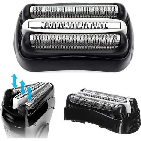 Tête De Rasoir , Series 3 Tête de rasoir de rechange Compatible avec Braun le rasoir électrique à grille, Compatible 3040s 3010s 310s 3000s Etc, Noir (1/3)
