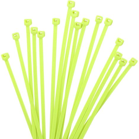 Confezione da 1000 fascette autobloccanti in nylon, 100 mm x 2,5 mm, verde mela, per uso interno ed esterno. (1/5)