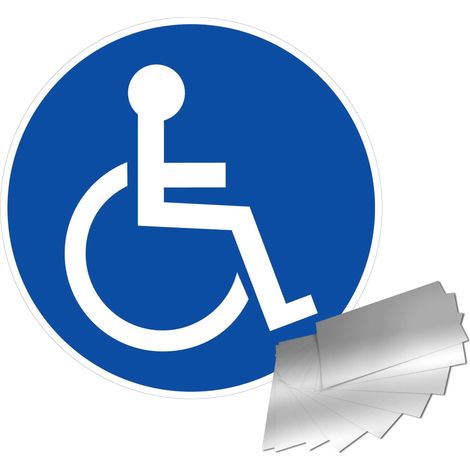 Panneau Logo handicapé - Alu Ø180mm - 4011172