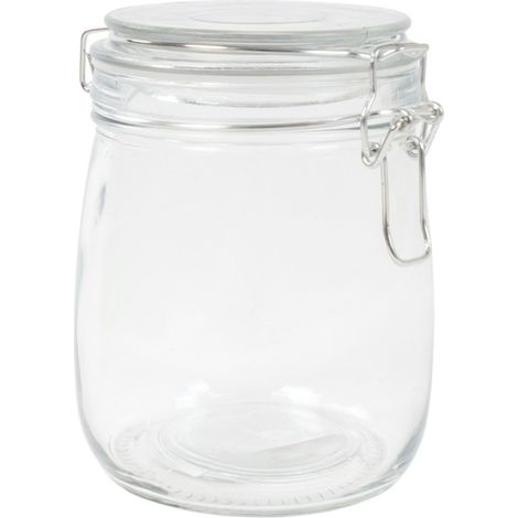 Drahtbügelglas 750ml Bügelverschluss Vorratsglas Einmachgläser Einweckglas Glas - transparent