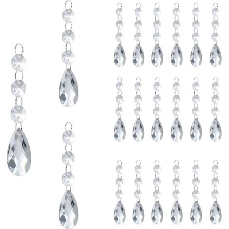 Perles de Cristal 24Pcs Decoration Noel Sapin de Noel Decoration Noel Interieur Deco Noel Interieur Décoration Noel Intérieur Decoration Sapin Noel Decoration Interieur pour Sapins de Noël (1/5)