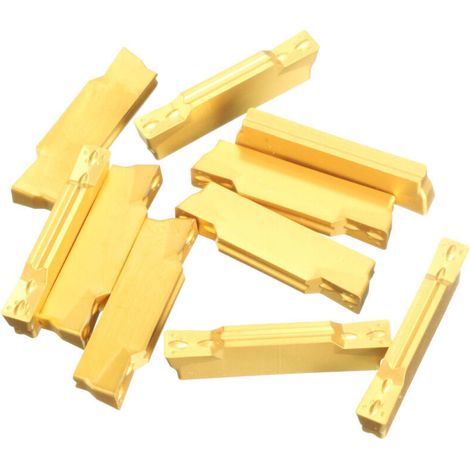 Plaquettes En Carbure De Tungstene, Pour Outil De Coupe De Rainurage De Tour Mgehr / Mgivr, 10Pcs (1/4)