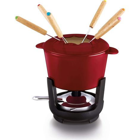 Beka Arôme Aroma per fonduta in ghisa Smaltata, 15 cm, Rosso, per 4-6 Persone, Adatta a Piani Cottura a induzione, 15.5 cm (1/4)