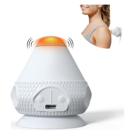 Appareil de massage vibrant pour points de pression, appareil de massage chauffant pour points de pression, balles de massage à ventouse pour soulager les douleurs musculaires et compresses chaudes