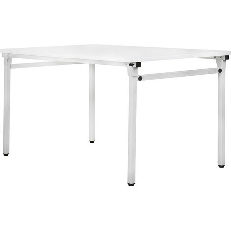 STIER Klapptisch 1200x800x720mm in lichtgrau mit weißer Tischplatte, sehr robust und vielseitig einsetzbar, ideal für Büro- und Geschäftsausstattung, Office Desk in unterschiedlichen Größen, (1/5)