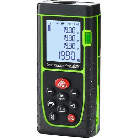 Télémètre laser numérique 40 m, télémètre laser haute précision, outil de mesure portable pour bâtiments (1/5)