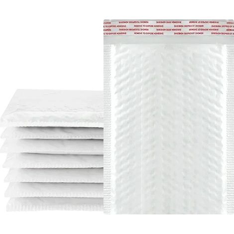 Sobres de plástico de burbujas, material resistente, diseño autoadhesivo, 11x15 cm, 50 unidades. (1/2)