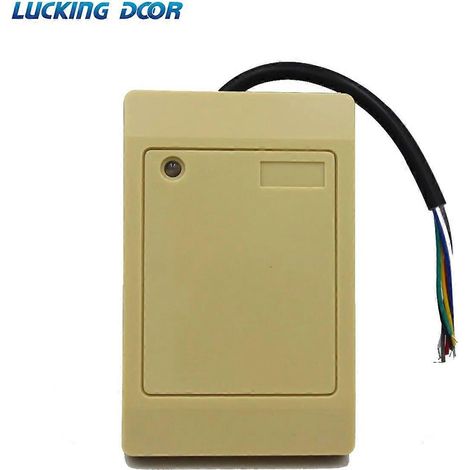 Lecteur de cartes à puce RFID étanche Wiegand WG26 34 125 kHz 13,56 MHz, version beige (1/5)