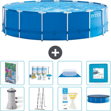 Intex Piscine Tubulaire Ronde - 457x122 cm - 9-pièces S536